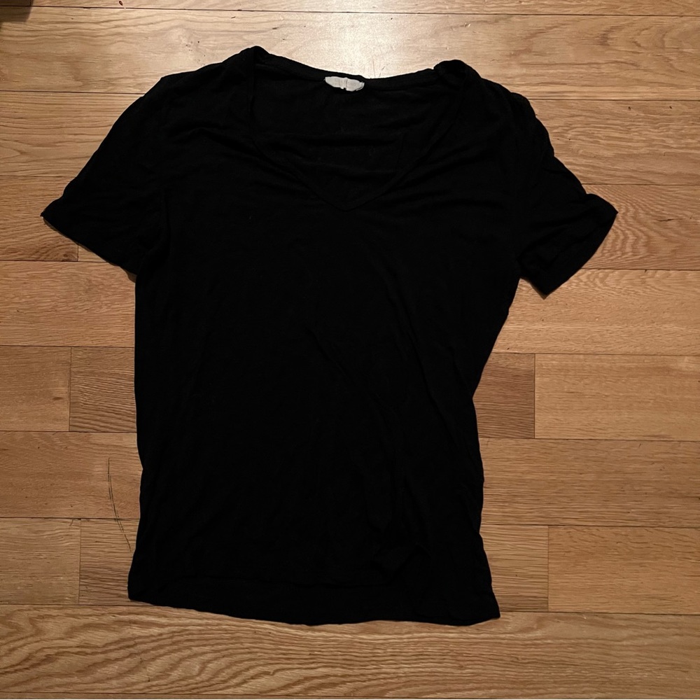 Zara Black v neck tee
